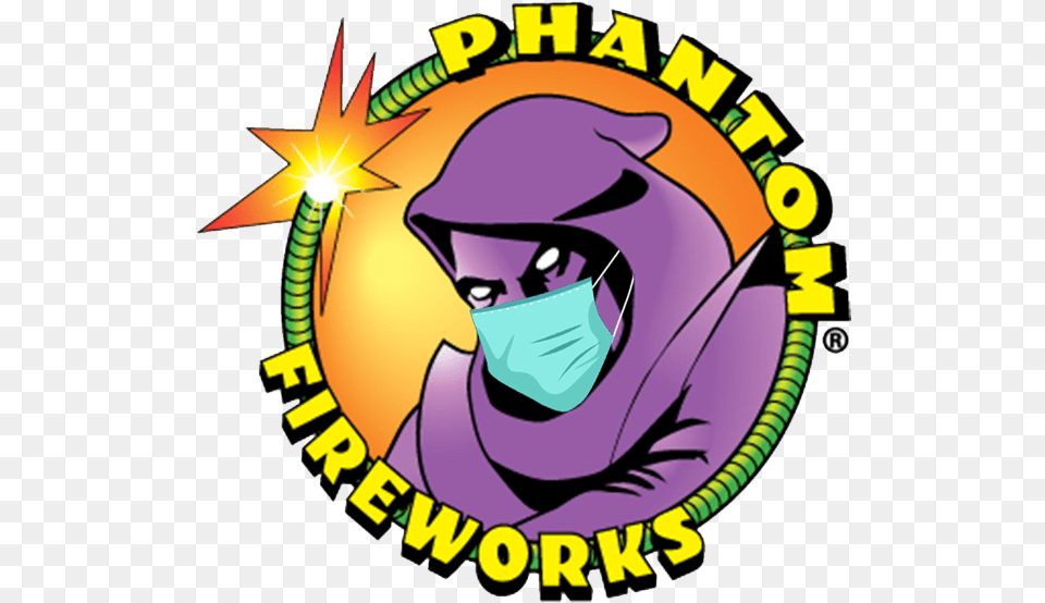Homepage Phantom Fireworks Phantom Fireworks Mask, Person, Face, Head, Logo Free Png Download