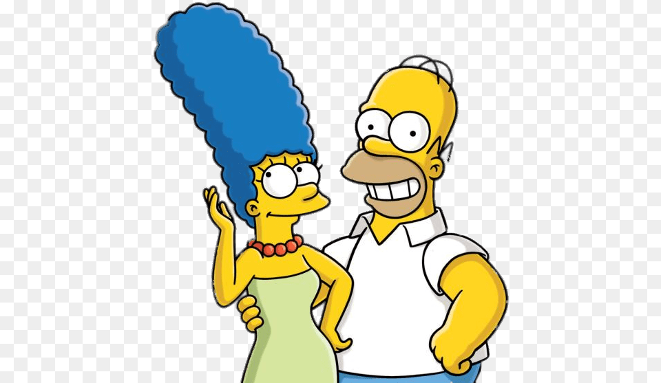 Homer And Marge Simpson Simpsons Face Swap, Baby, Person, Cartoon, Book Free Png Download