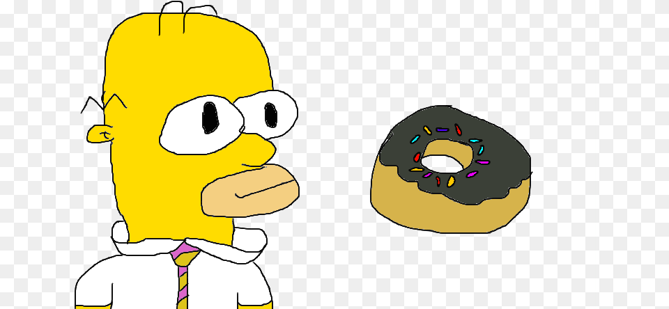Homer Drawing Bad Cartoon, Food, Sweets, Baby, Person Png Image