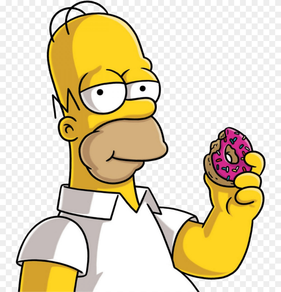 Homer Homero Homersimpson Homersimpsons Homerosimpson Simpsons Eating A Donut, Cream, Dessert, Food, Ice Cream Free Png