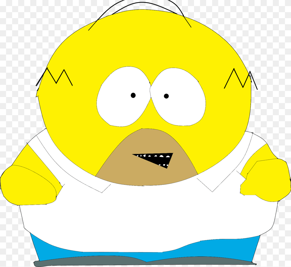 Homer In South Park Style Happy, Plush, Toy, Clothing, Hardhat Free Png