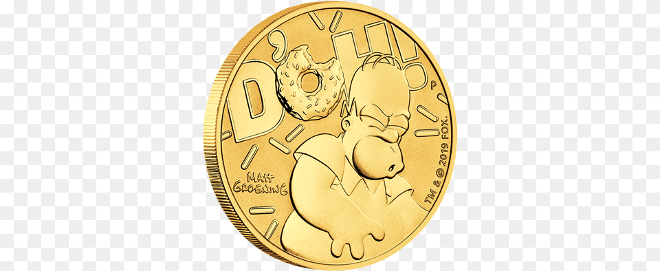 Homer Simpson 1 Oz Emkcom Homer Simpson Gold Coin, Money Png