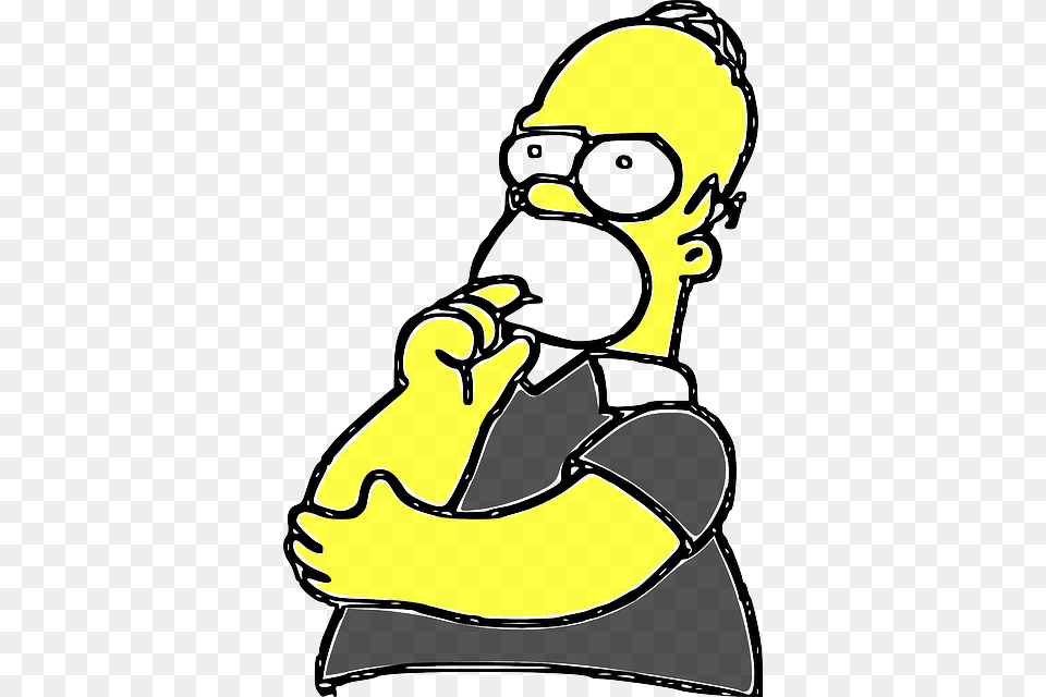 Homer Simpson As Parent Psychology Today, Baby, Person, Stencil Free Png Download