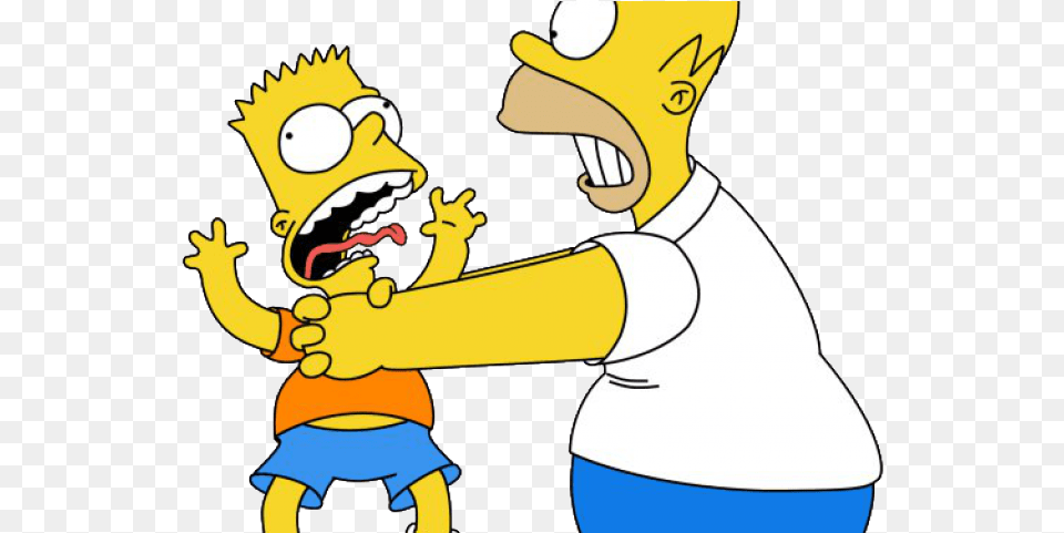 Homer Simpson Chasing Bart, Person, Cartoon, Animal, Bear Free Transparent Png