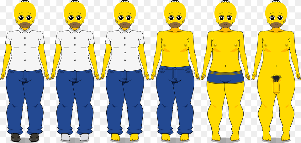 Homer Simpson Emotions Homer Simpson Strip, Pants, Clothing, Male, Boy Free Png Download