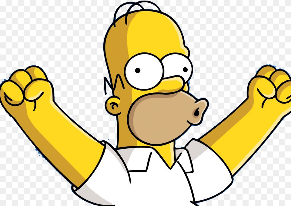 Homer Simpson Excited, Body Part, Hand, Person, Baby Free Png Download