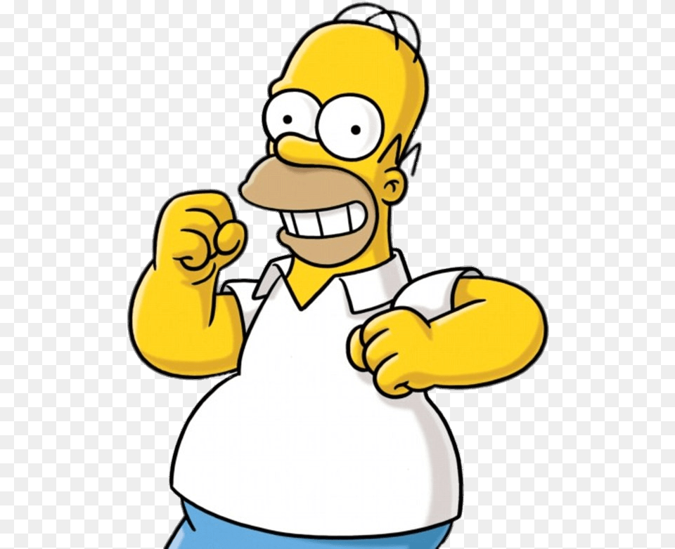 Homer Simpson Happy Transparent Homer Simpson, Baby, Person, Cartoon, Face Free Png Download
