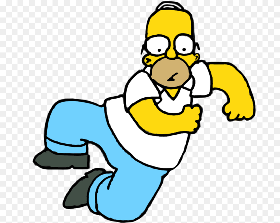 Homer Simpson Jumping For Joy, Baby, Person, Cartoon, Face Png