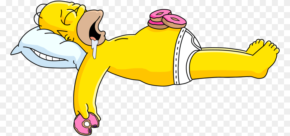 Homer Simpson Laying Down, Cartoon, Baby, Person Png Image