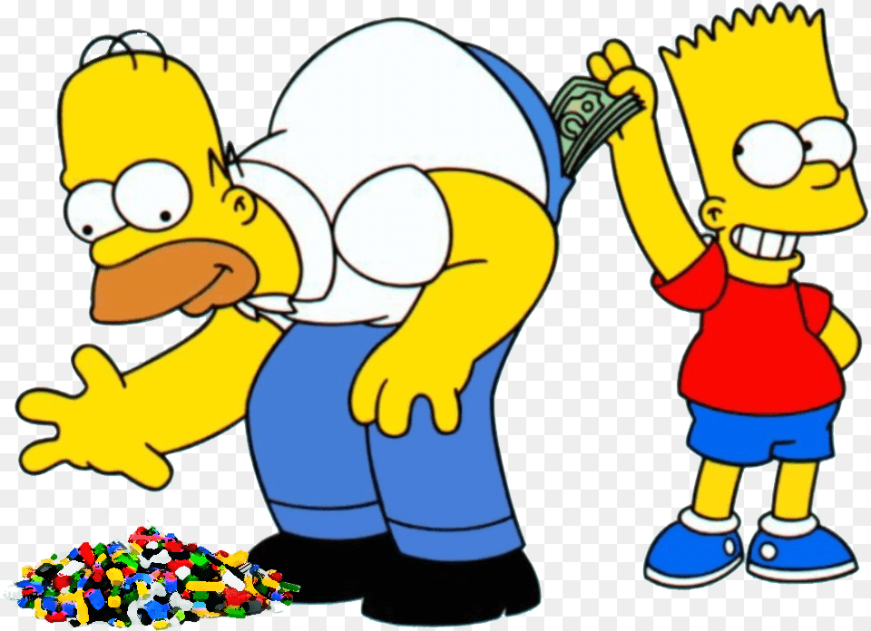 Homer Simpson Lego Simpsons News Clip Art Fat People Homer And Bart Simpson, Cartoon, Baby, Person Png Image