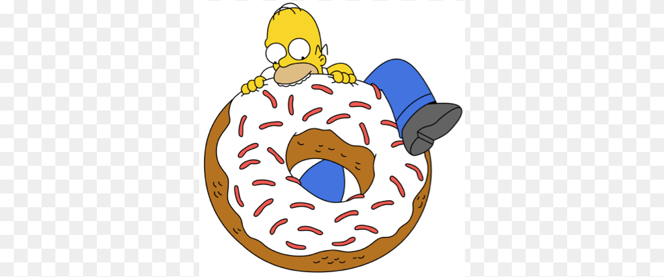 Homer Simpson On Flowvella Donuts From The Simpsons, Food, Sweets, Donut, Baby Free Png