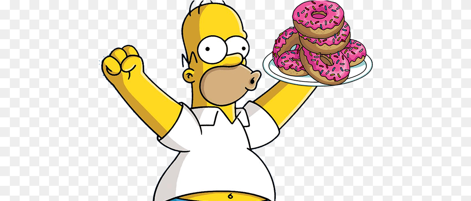 Homer Simpson Rosquinha 4 Image Homer Simpson Donuts, Food, Sweets, Nature, Outdoors Free Png Download