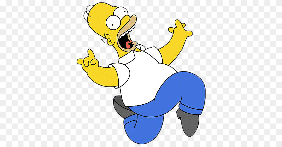 Homer Simpson Running, Cartoon, Baby, Person Free Png Download