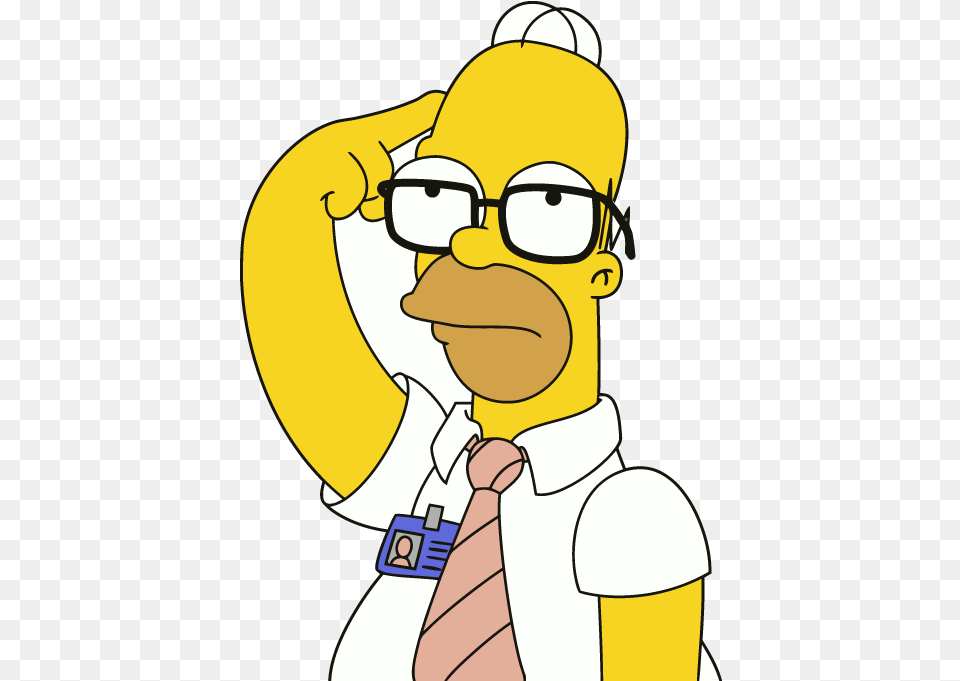 Homer Simpson Teacher Homer With Glasses, Person, Cartoon, Face, Head Free Png Download