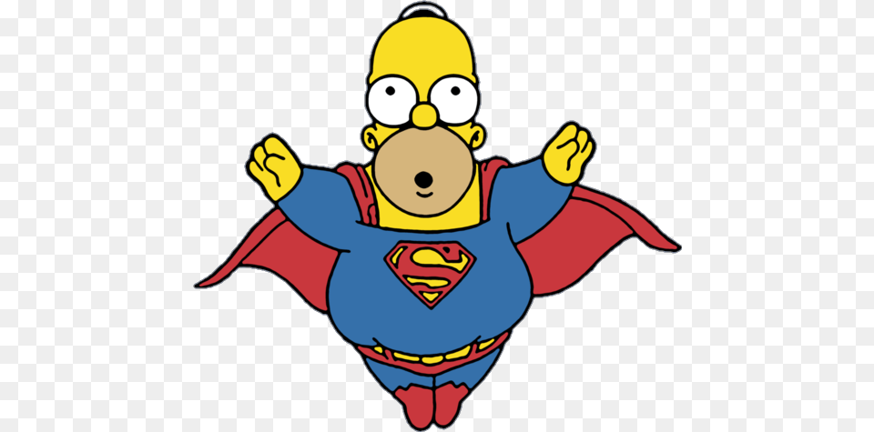 Homer Simpsons Superman, Baby, Person, Face, Head Free Transparent Png