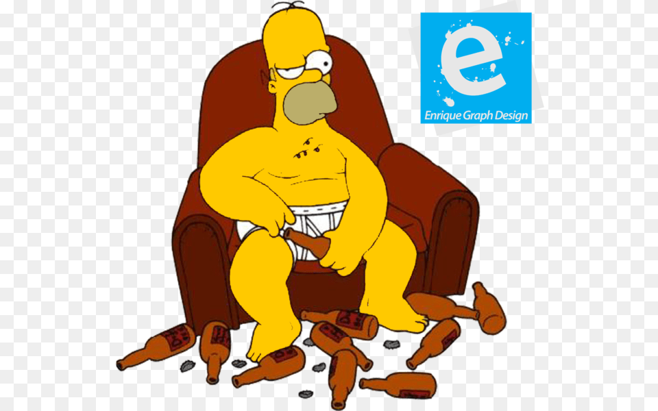 Homero Simpsons Borracho Los Simpsons Homero Borracho, Furniture, Baby, Person, Chair Png