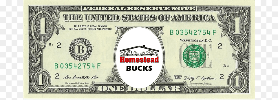 Homestead Bucks Referral Rewards Dollar Bill, Money Free Png