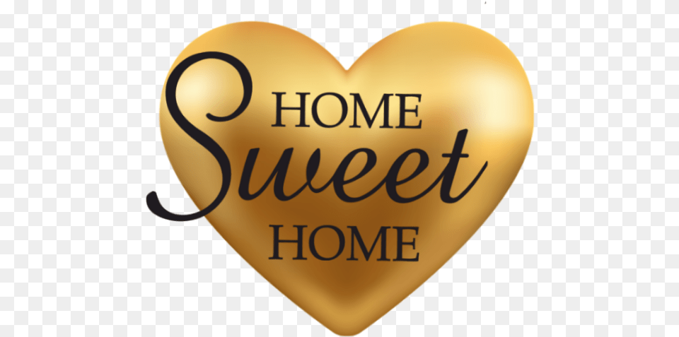 Homesweethome Home Heart Gold Words Text Letters Heart, Balloon, Logo Free Transparent Png