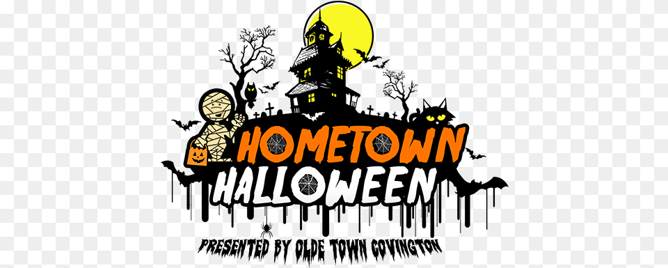 Hometown Halloween Logo Olde Town Covington Cartoon Png