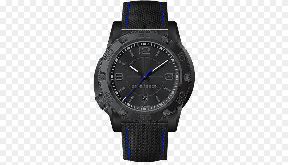 Homewatchthin Blue Line Analog Watch, Arm, Body Part, Person, Wristwatch Png Image