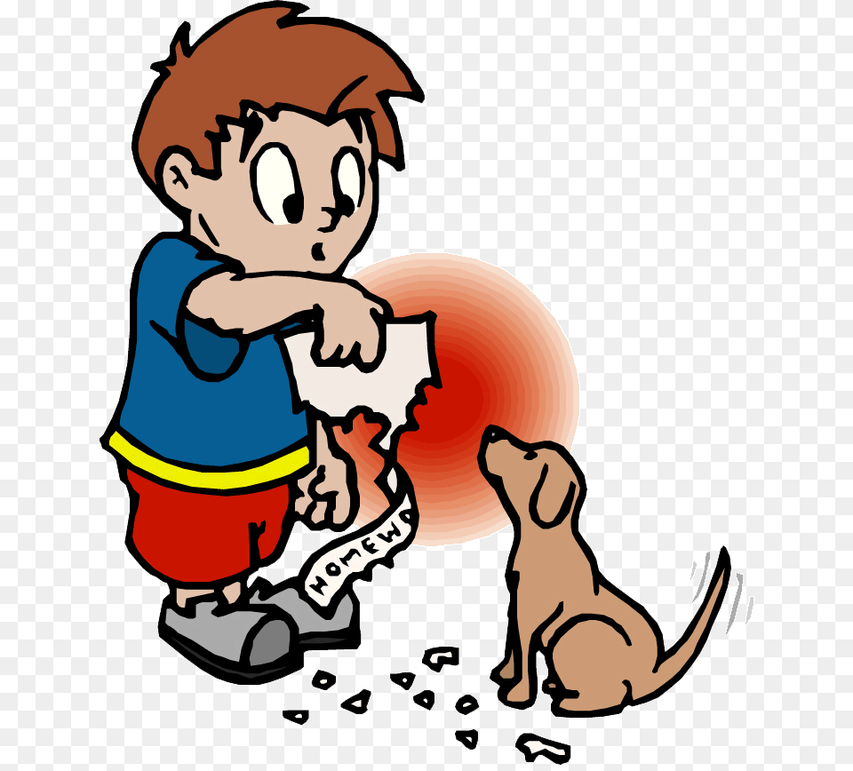 Homework Clipart Dog Eats, Baby, Person, Book, Comics Free Png