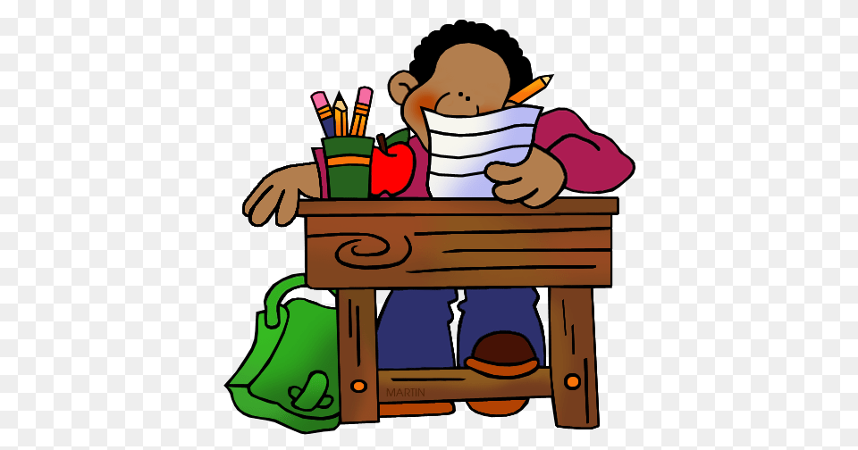 Homework Clipart Phillip Martin, Person, Reading, Table, Furniture Png
