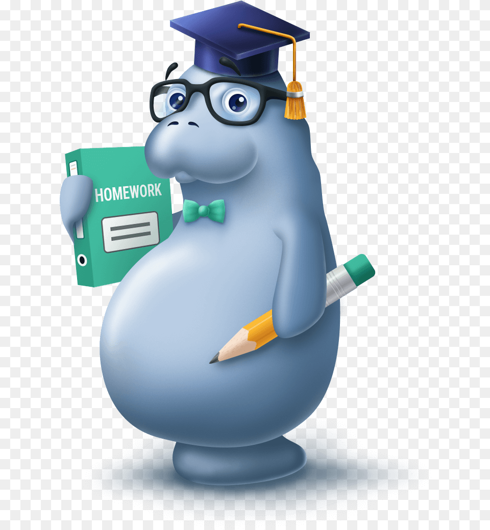 Homework Manatee Manatee In Graduation Cap, People, Person, Accessories, Glasses Png Image