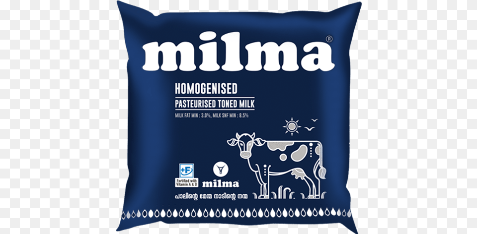 Homogenised Toned Milk, Cushion, Home Decor, Pillow, Animal Free Png Download