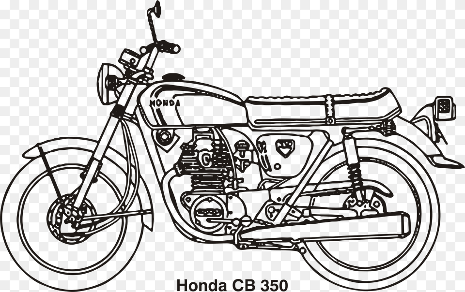 Honda Cb 350 Year 1969 Clip Arts, Machine, Spoke, Wheel, Motorcycle Png