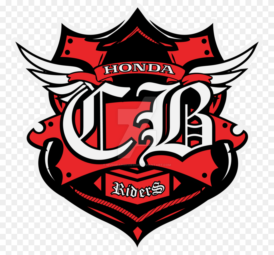 Honda Cb Logo Sizes Black Red White, Emblem, Symbol, Badge, Dynamite Png Image