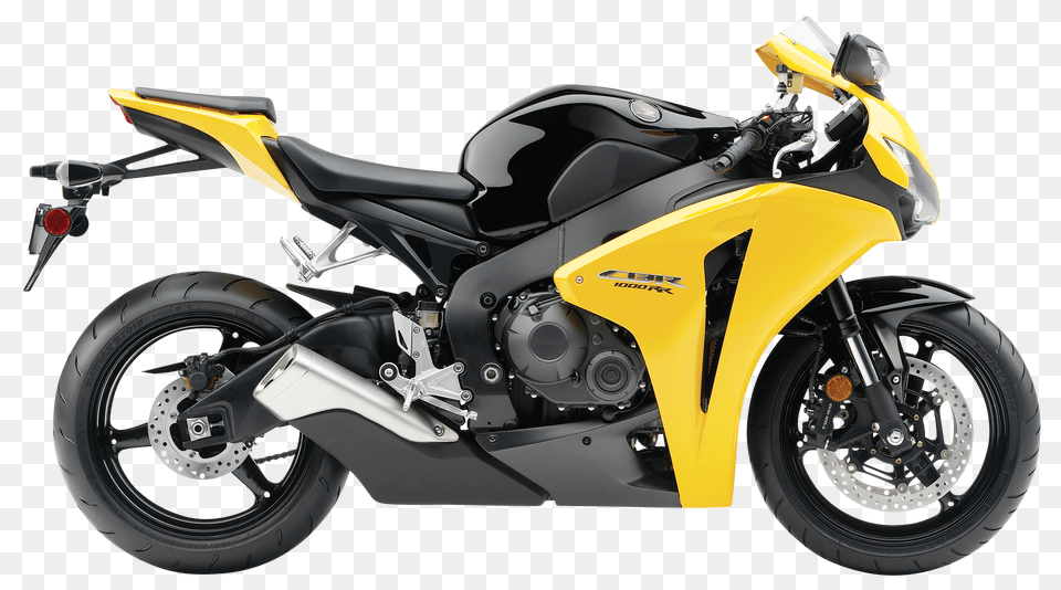 Honda Cbr Yellow Motorcycle Bike Machine, Spoke, Transportation, Vehicle Png Image
