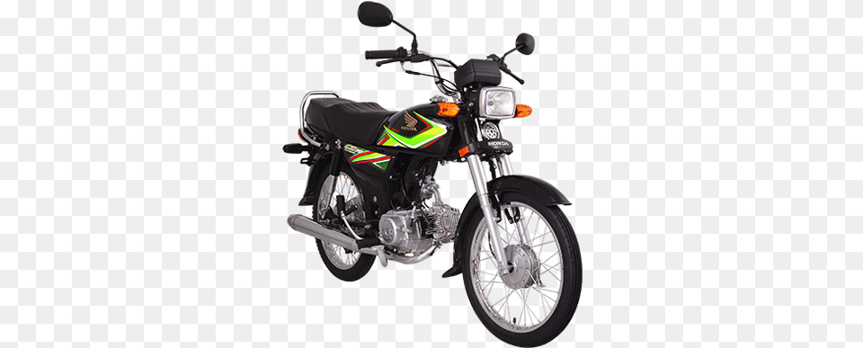 Honda Cd 70 2019 Model Black, Motorcycle, Transportation, Vehicle, Machine Free Transparent Png