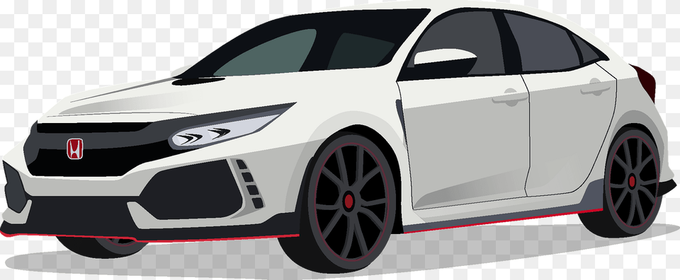 Honda Civic Type R Clipart, Car, Vehicle, Sedan, Transportation Png Image