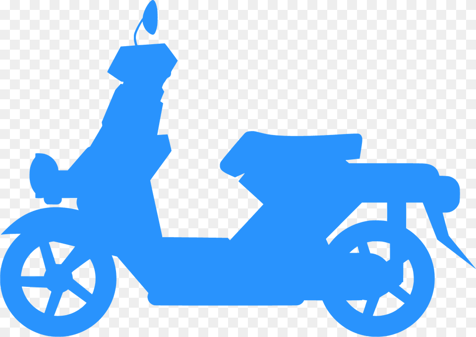 Honda Electric Motor Scooter Silhouette, Moped, Motor Scooter, Motorcycle, Transportation Png Image