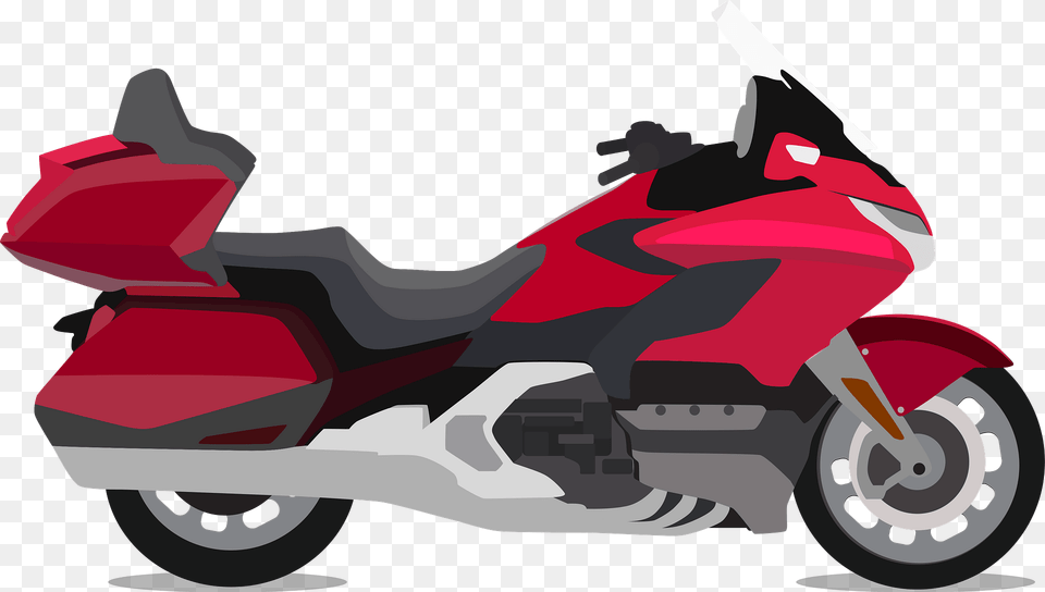 Honda Goldwing Motorcycle Clipart, Vehicle, Transportation, Motor Scooter, Moped Free Png Download