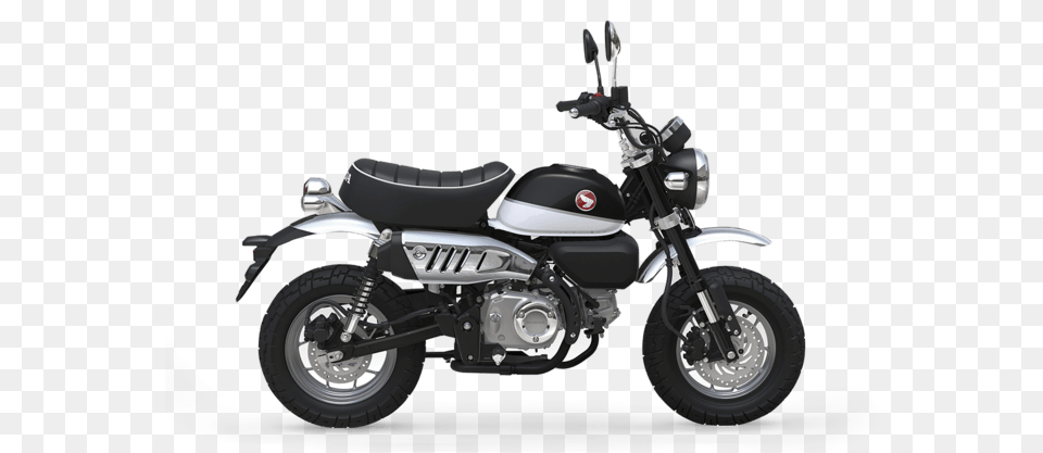 Honda Monkey Black, Machine, Spoke, Motorcycle, Transportation Png Image