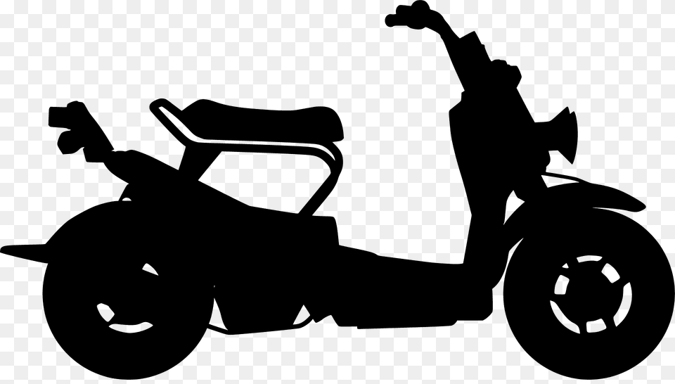 Honda Ruckus Silhouette, Vehicle, Transportation, Motorcycle, Motor Scooter Free Png