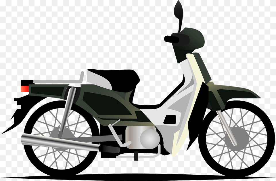 Honda Super Cub Clipart, Motor Scooter, Vehicle, Transportation, Motorcycle Png Image