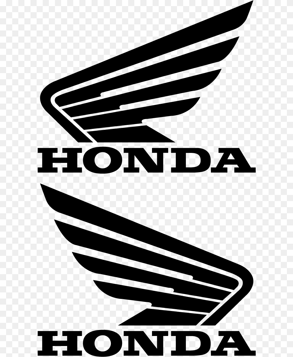 Honda Wing Logo Decal Sticker Vector Logo De Honda Motos, Gray Png
