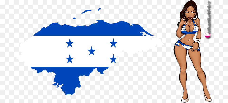 Honduras Flag Map, Swimwear, Chart, Clothing, Plot Free Png Download