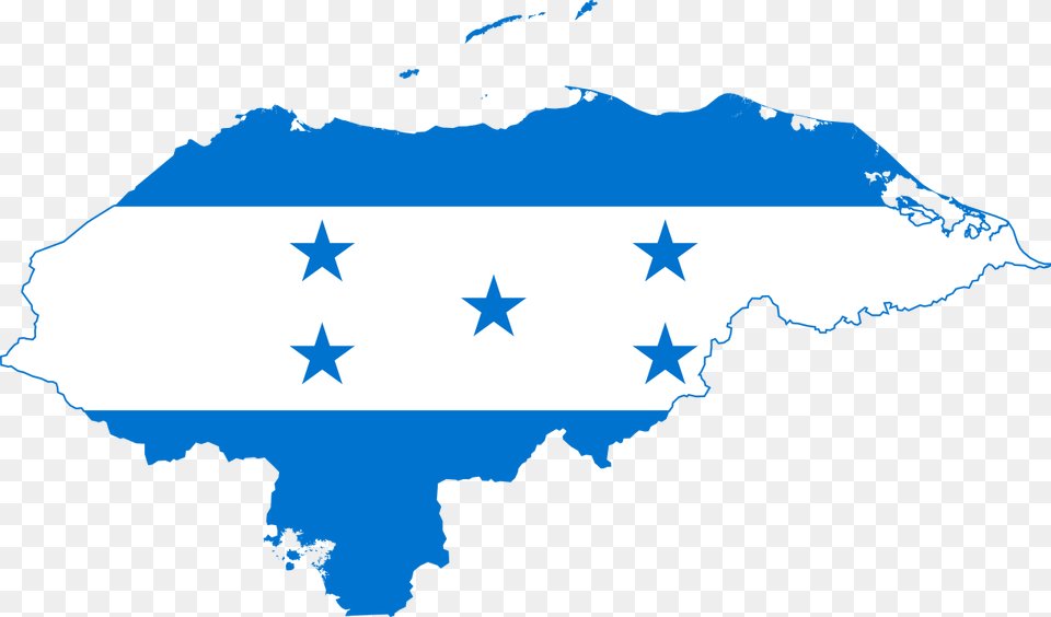 Honduras Map With Flag, Symbol, Star Symbol, Outdoors, Nature Free Png