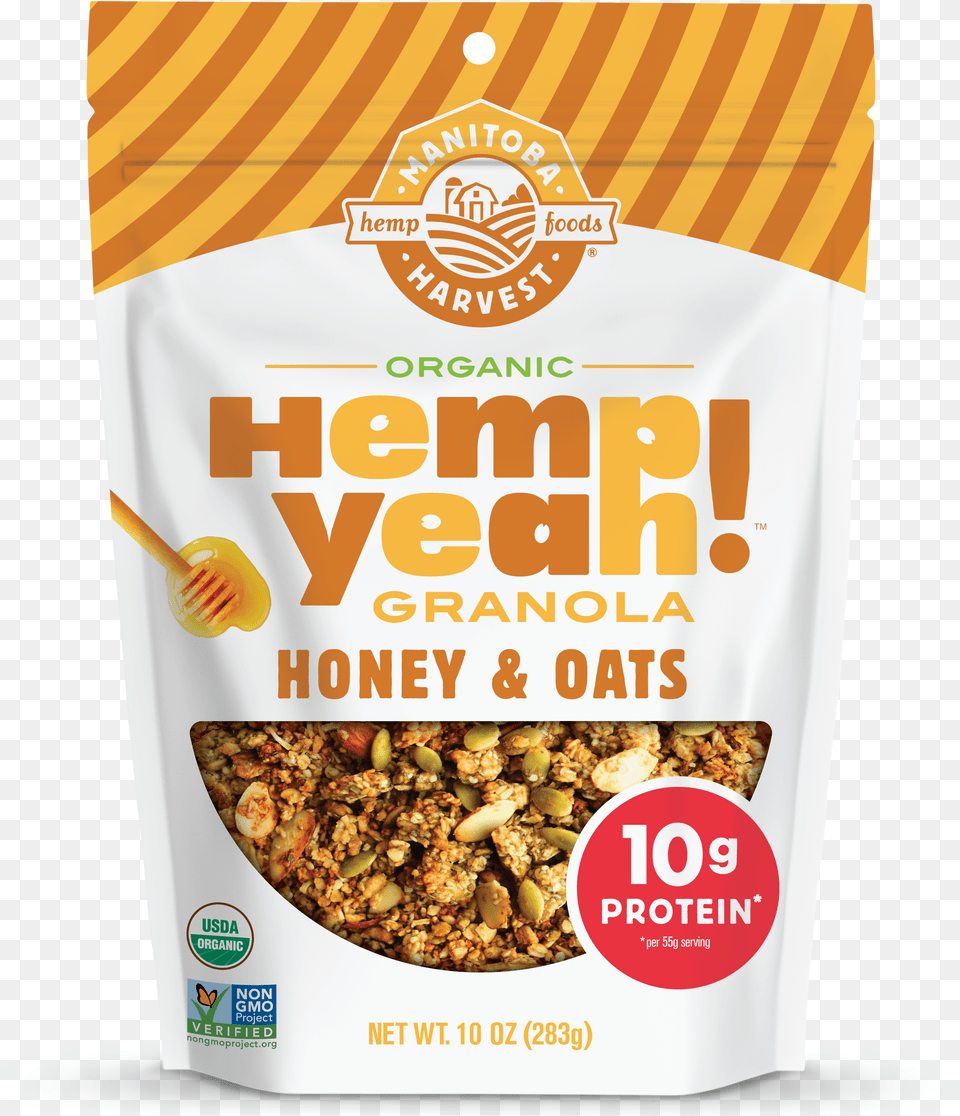 Honey Amp Oats Organic Granola Manitoba Harvest Hemp Yeah Granola Png