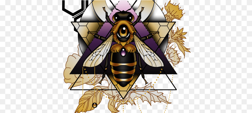 Honey Bee Art, Animal, Invertebrate, Insect, Honey Bee Free Transparent Png
