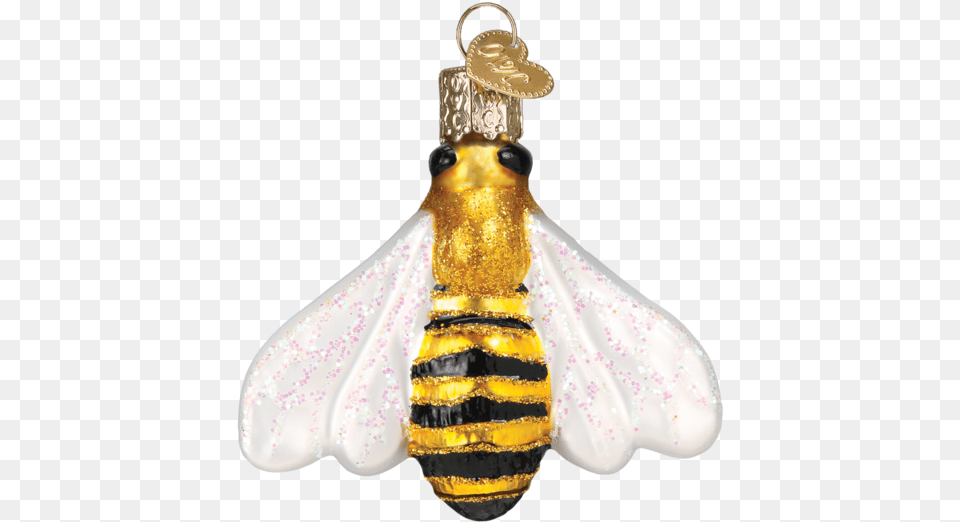 Honey Bee Christmas Ornament Honey Bee, Animal, Insect, Invertebrate, Wasp Png