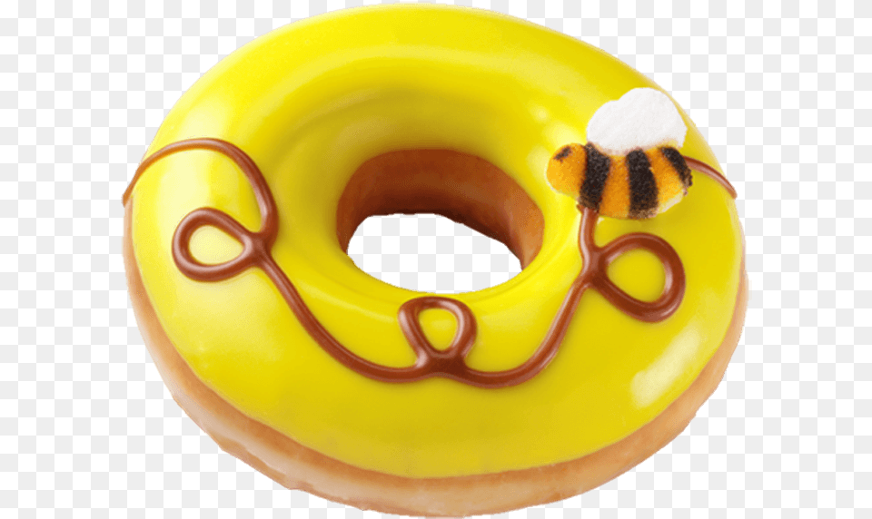 Honey Bee Doughnut Krispy Kreme For A Limited Time, Food, Sweets, Donut Png Image