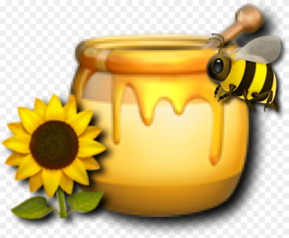 Honey Bee Emoji Honeyemoji Overlay Pantone Sunflower Honey Emoji, Animal, Invertebrate, Insect, Wasp Free Png Download