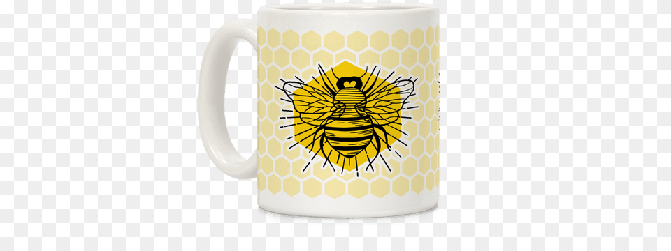 Honey Bee Mug, Cup, Animal, Insect, Invertebrate Free Png Download