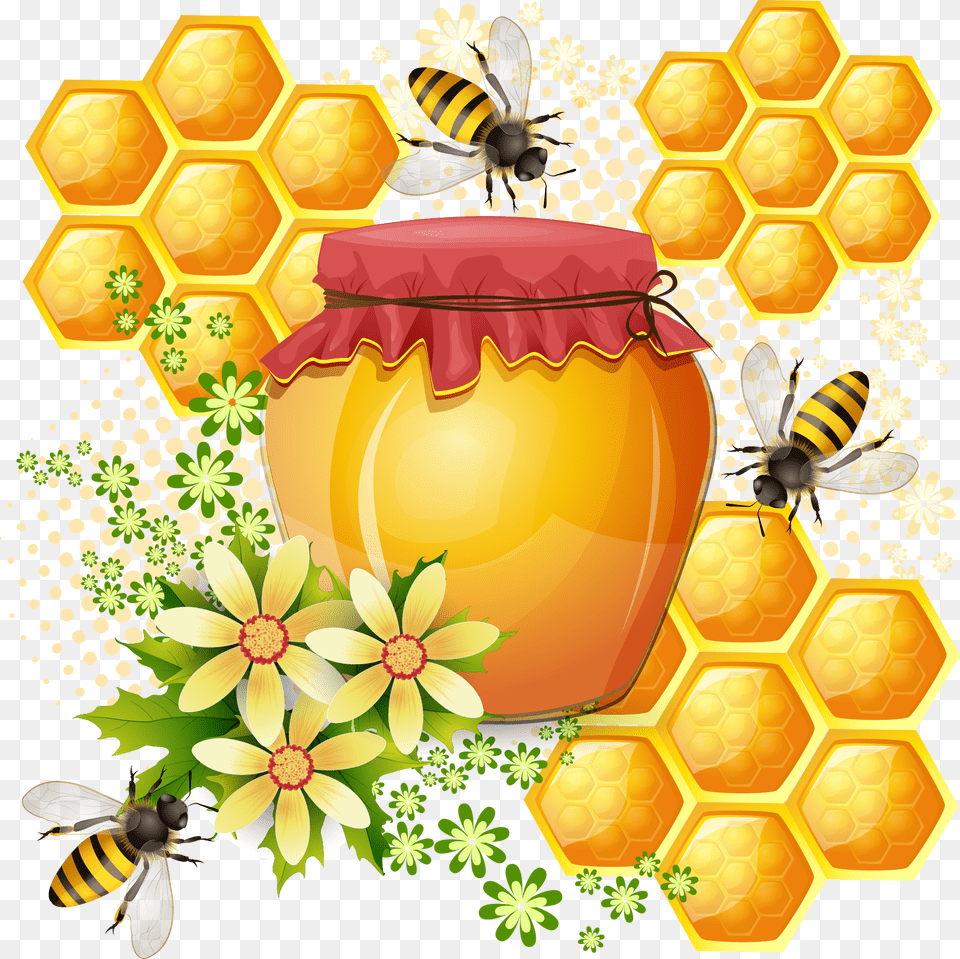 Honey Bee Painting, Animal, Honey Bee, Insect, Invertebrate Free Png