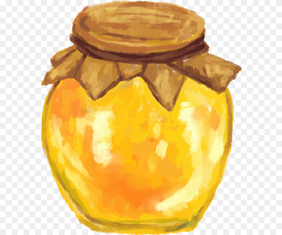 Honey Bee Watercolor, Jar, Pottery, Food, Jam Free Png