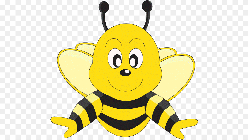 Honey Bees Cartoon Clipart Transparent Background Bee, Animal, Honey Bee, Insect, Invertebrate Free Png Download